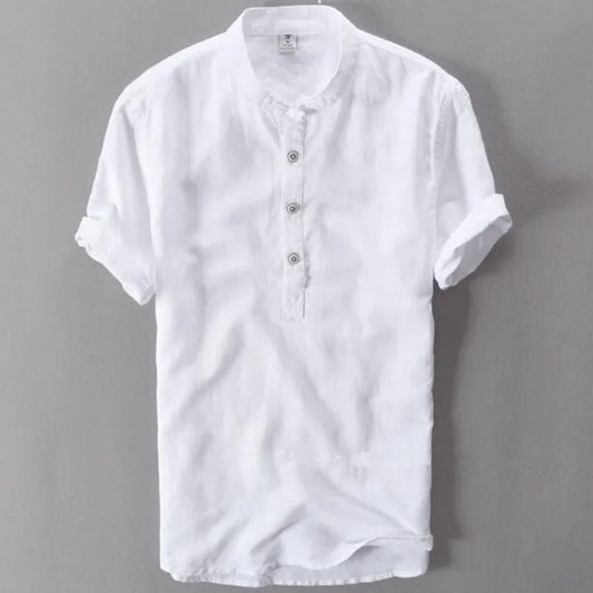 Linen Cotton Short-Sleeve Shirt Menswear