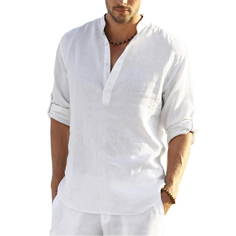 Stripeline Casual Collar Polo Shirts White / S Menswear
