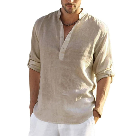 Stripeline Casual Collar Polo Shirts Khaki / S Menswear