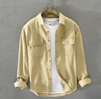 Vintage Cotton Long Sleeve Shirt Khaki / M Menswear
