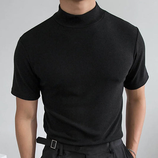 Neck Slim Fit T-Shirt Black / S Menswear