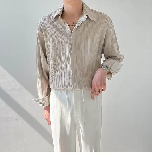 Vintage Long-Sleeved Shirt Apricot / Medium Menswear