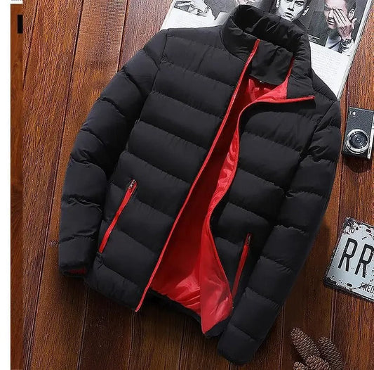 Men’s Fall Winter Coats Padded Jacket Black / Large (50-55Kg) Menswear