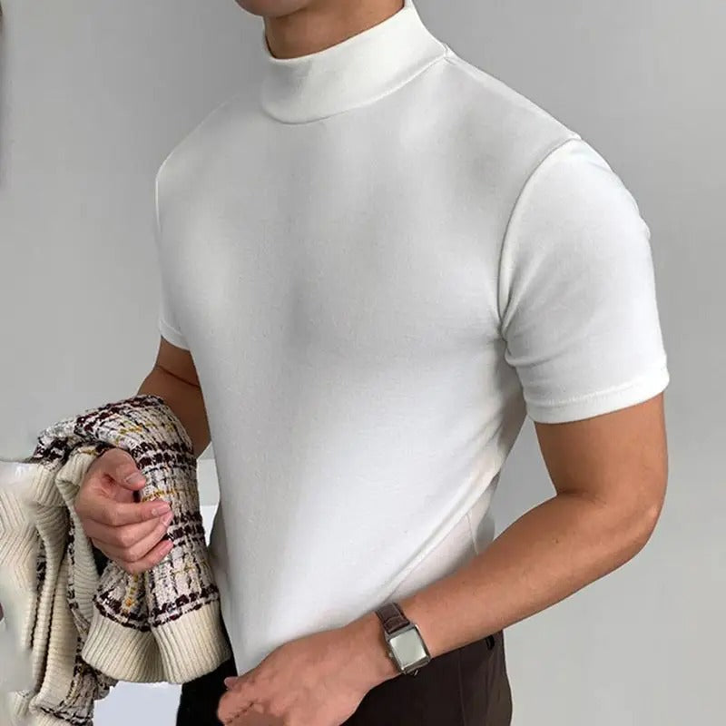 Neck Slim Fit T-Shirt White / S Menswear