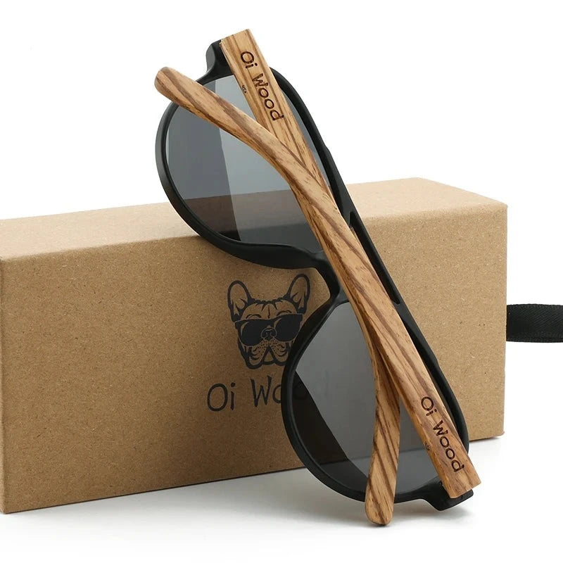EcoVision Polarized Sunglasses – Wooden Frame | UV400 Unisex Eyewear