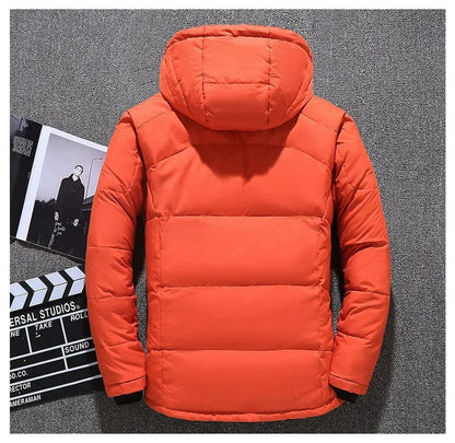 Winter Mens White Duck Down Jacket Menswear