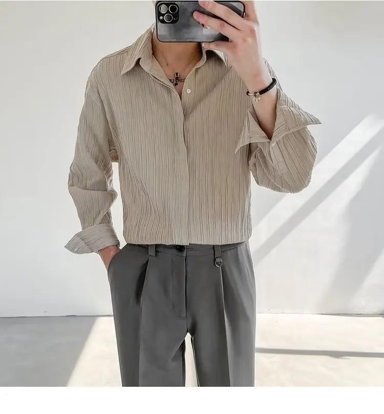 Vintage Long-Sleeved Shirt Menswear