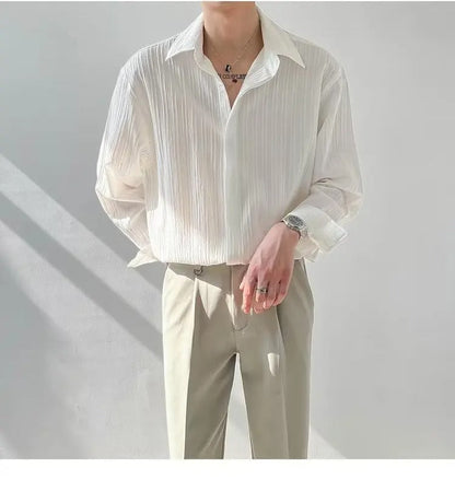 Vintage Long-Sleeved Shirt Menswear