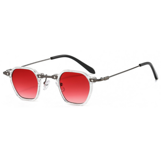 Rive Glasses Transparent | Red Sunglasses