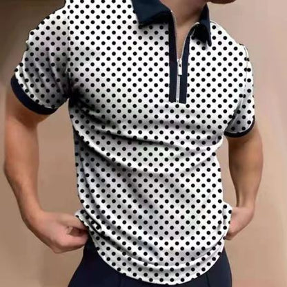 Versatile Modern T-Shirt White Polka Dots / M Menswear