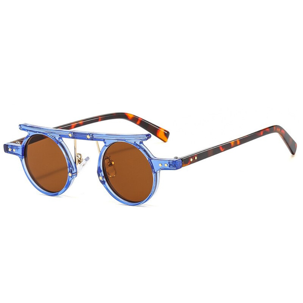 Sunset Glasses Blue And Leopard | Brown Sunglasses