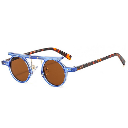 Sunset Glasses Blue And Leopard | Brown Sunglasses