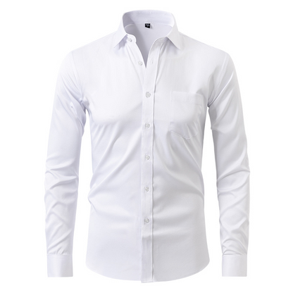 Breathable High Elasticity Anti-Wrinkle Shirt White (White Button) / S Menswear