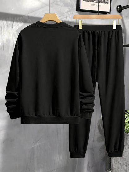 UrbanEdge Men's Printed Hoodie & Jogger Set