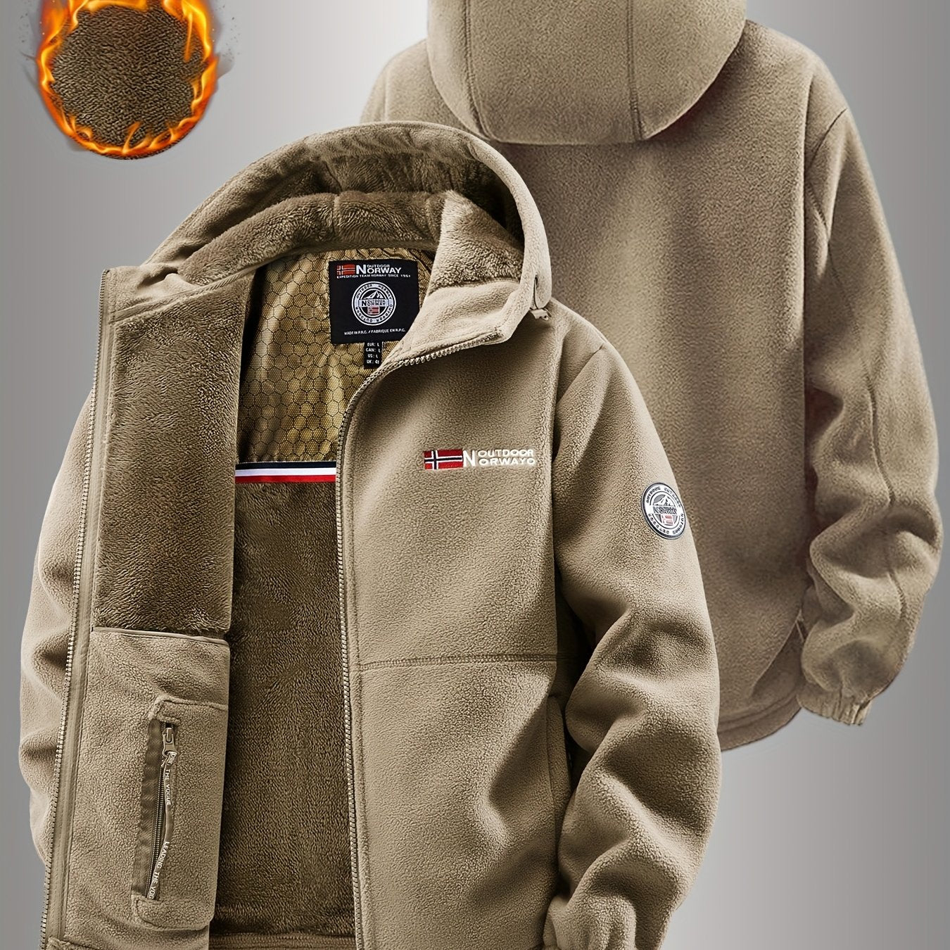 AeroFleece™ Geometric Hooded Jacket