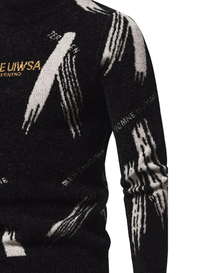Lexon Knit – Men’s High-Neck Alphabet Pullover