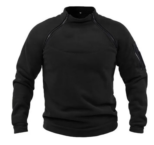 Men’s Tactical Outdoor Fleece Jacket Black / Medium Menswear