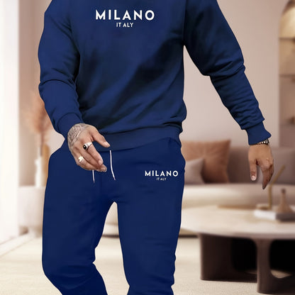 UrbanEdge Men's Printed Hoodie & Jogger Set