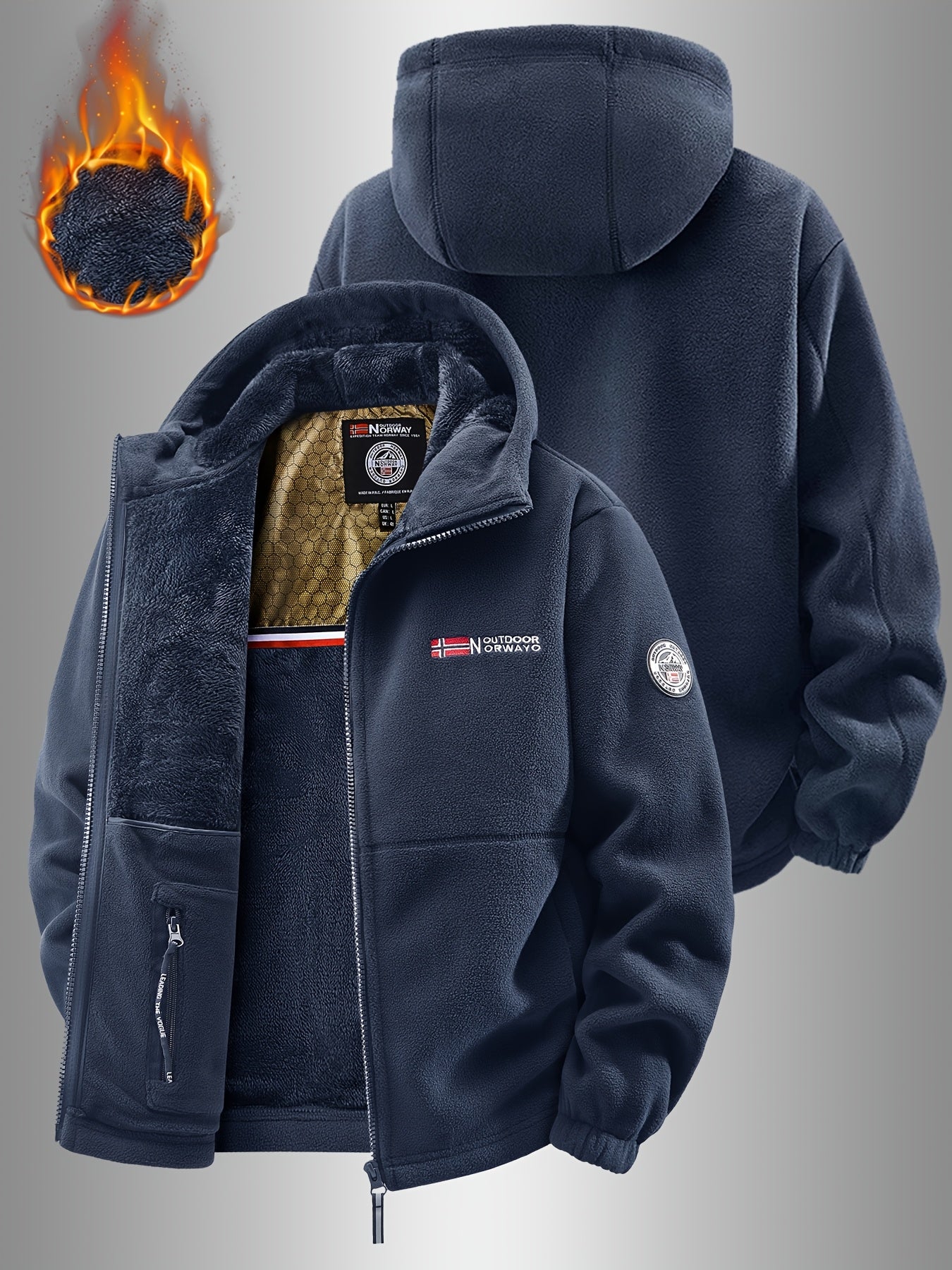 AeroFleece™ Geometric Hooded Jacket