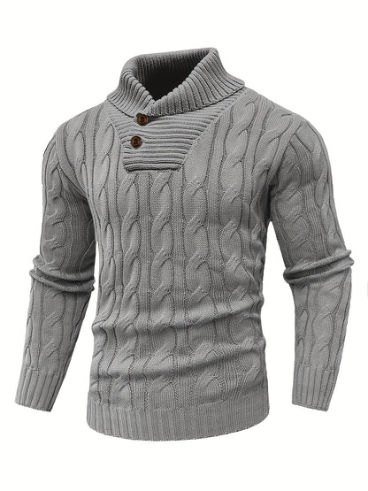 Caden Stripes – Men’s Rib-Knit Pullover Sweater