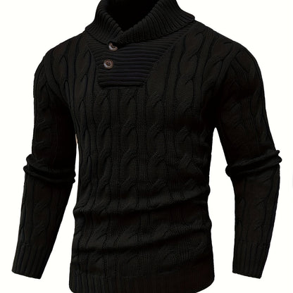 Caden Stripes – Men’s Rib-Knit Pullover Sweater