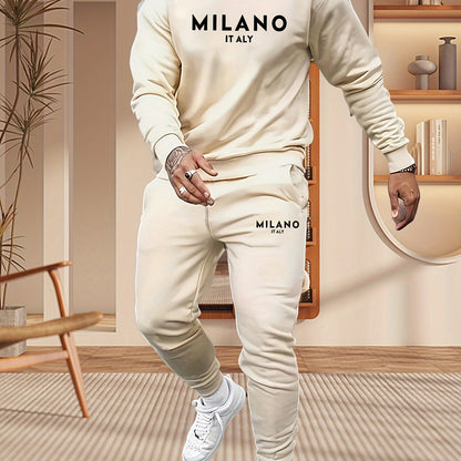 UrbanEdge Men's Printed Hoodie & Jogger Set