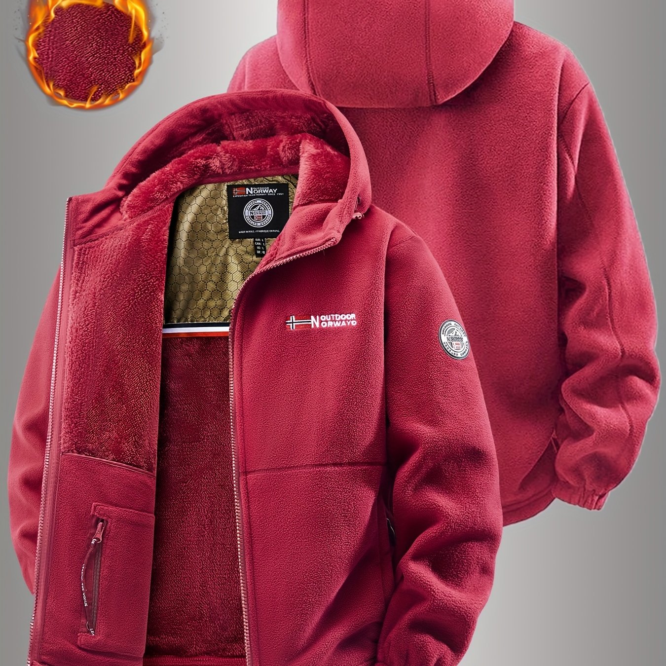 AeroFleece™ Geometric Hooded Jacket