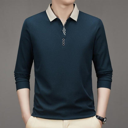 Urbansharp Lapel T-Shirt - Sleek & Casual Dark Green / M Menswear